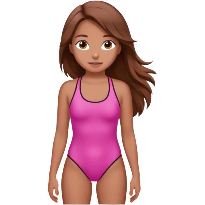 GIRL IN pink on the beach emoji