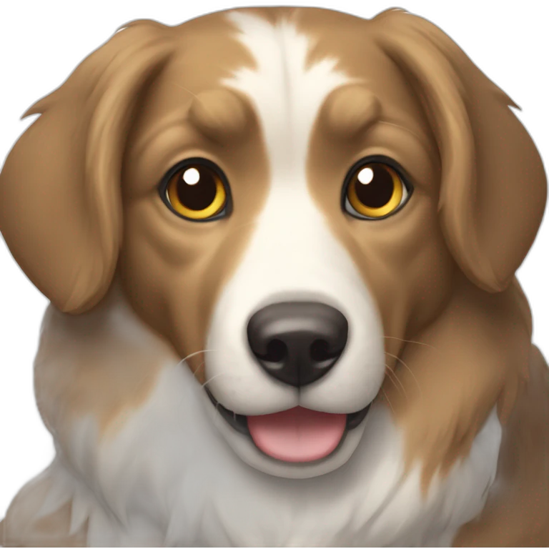 Chien sur un chat emoji