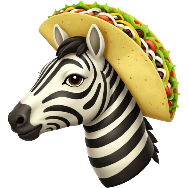 taco eating zebra emoji
