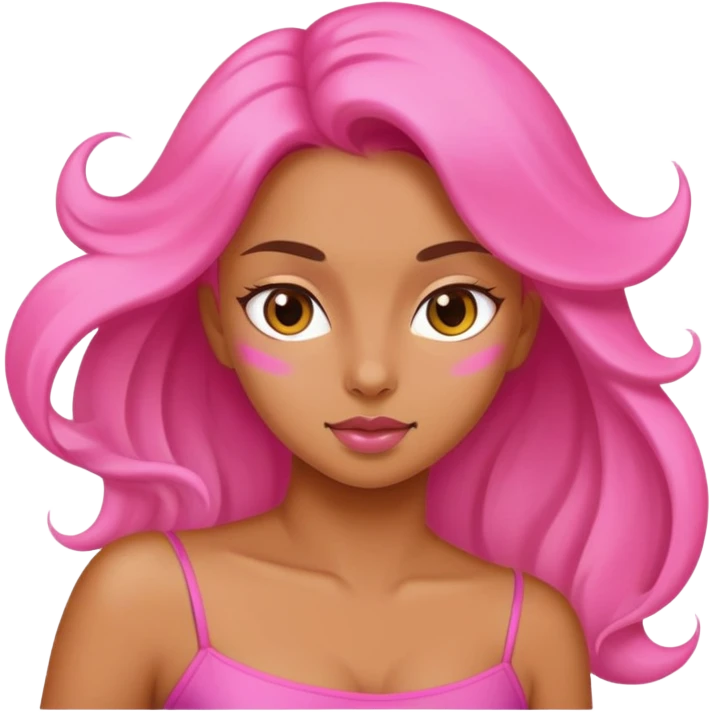 beautiful very much flowing pink pussy and a beautiful girl emoji