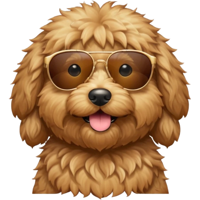 Golden doodle with sunglasses emoji