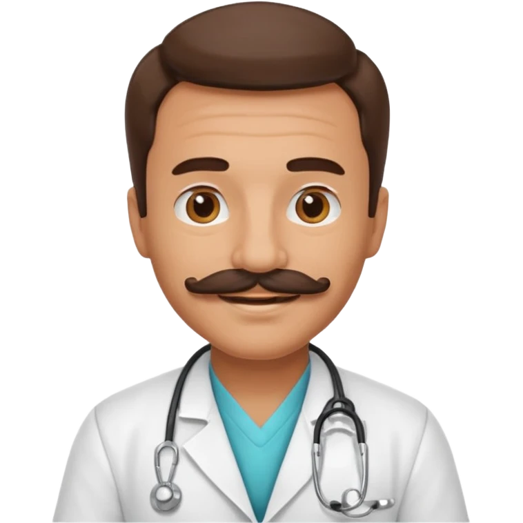 doctor with  mustaches style  emoji
