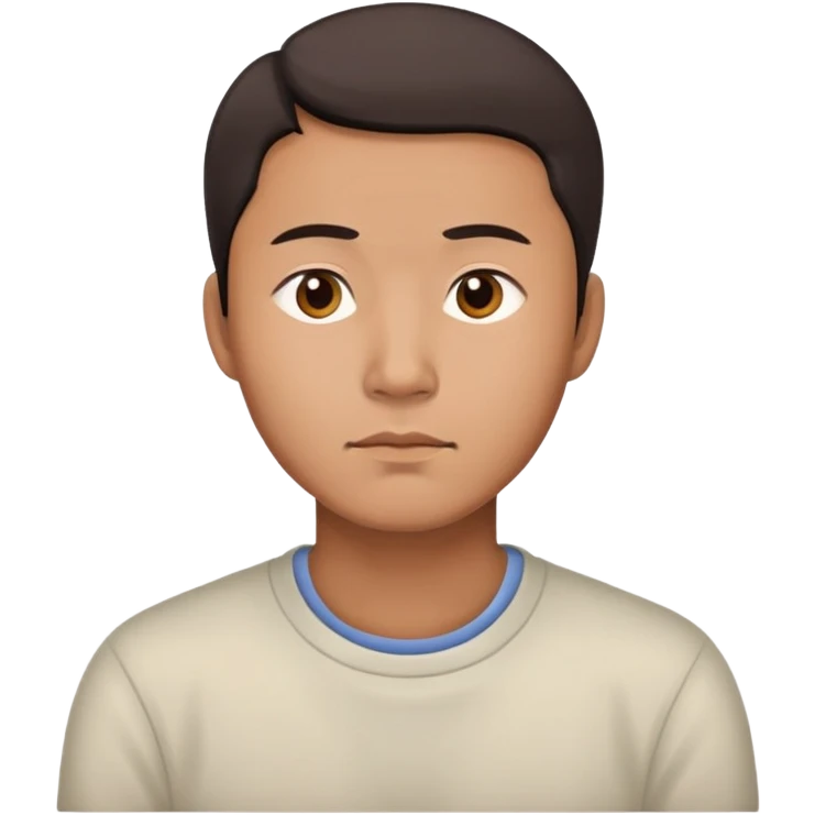 Chinese man thinking emoji