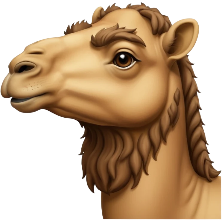 High resolution camel without fur emoji