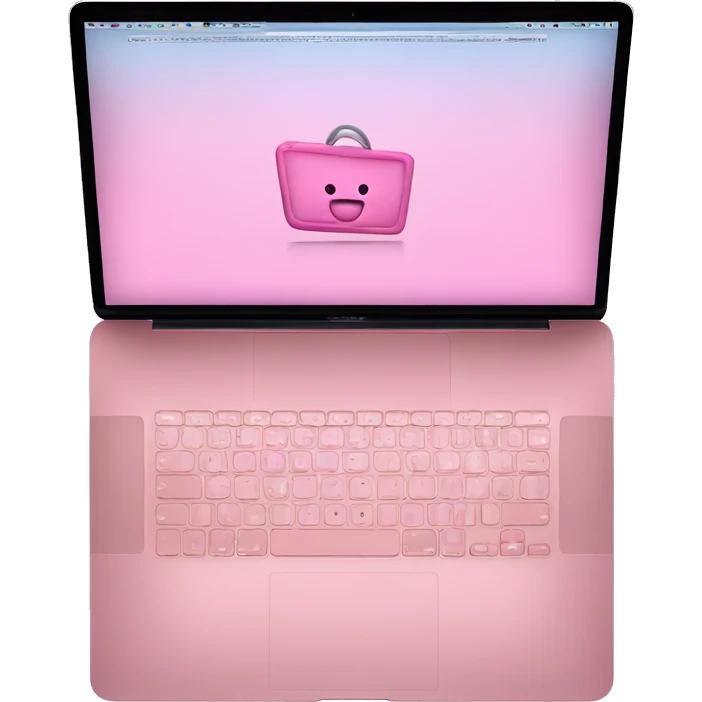 Pink MacBook Air and pink iPad  emoji