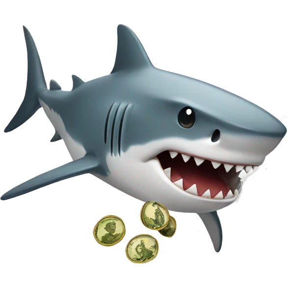 Shark with money emoji