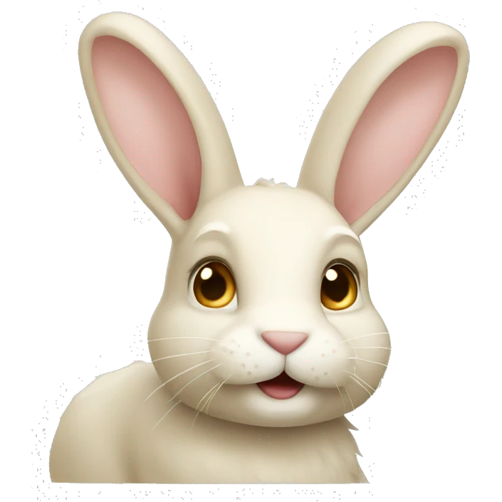 Cream colored rabbit emoji