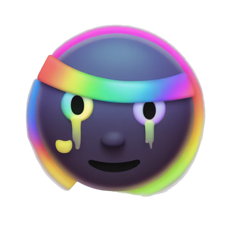 Neon rainbow emoji