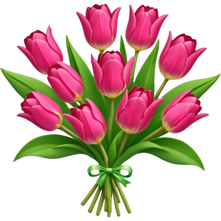 bouquet de tulipes roses attaché avec une bague, ambiance joyeuse emoji