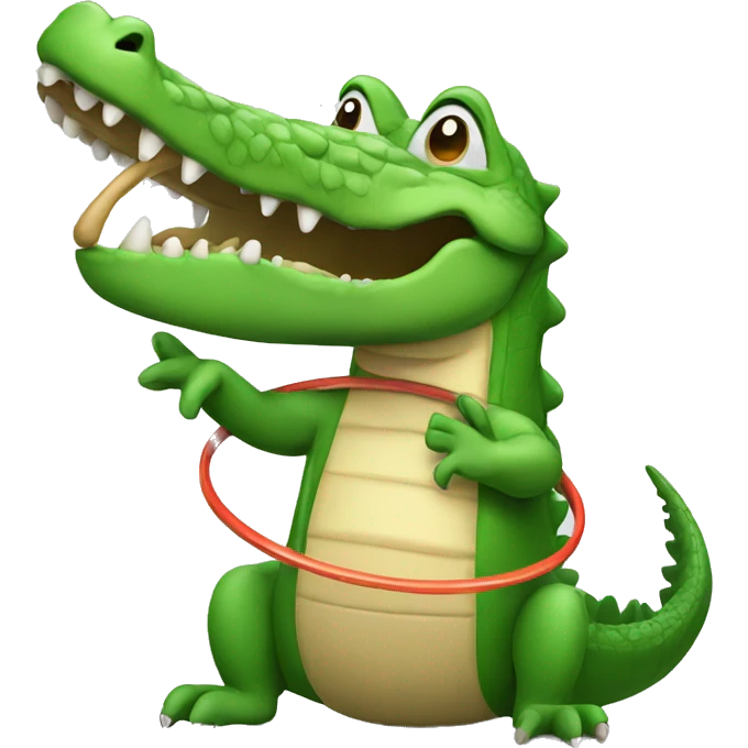 crocodile with a hoop emoji