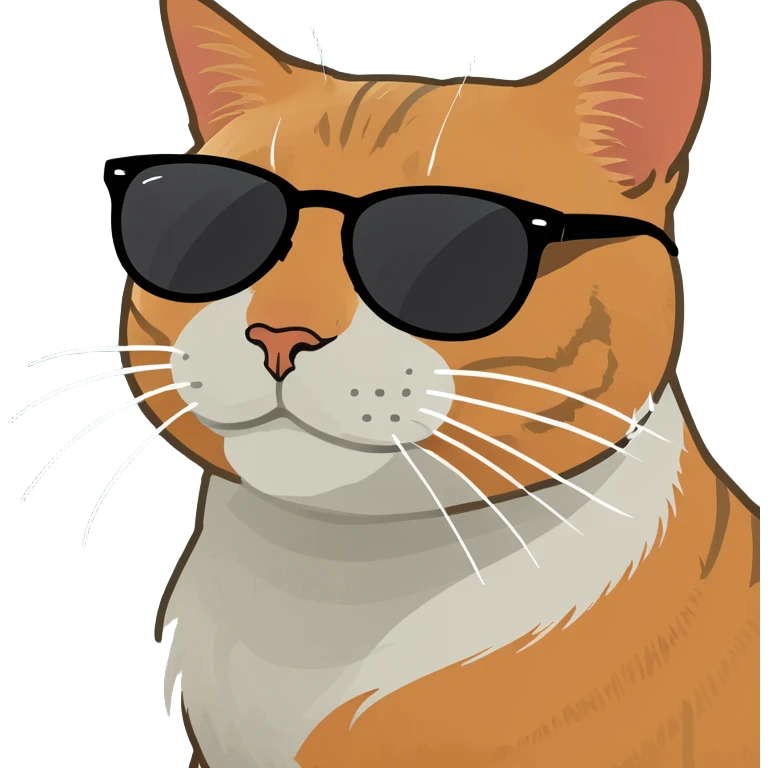 Cat with sunglasses emoji