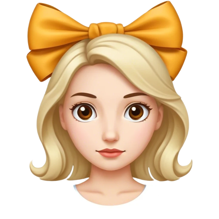 woman with bow in hair emoji