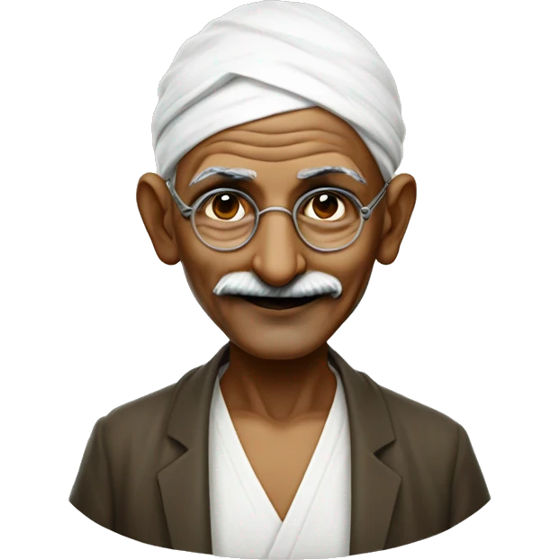 mahatma Gandhi with pickari emoji