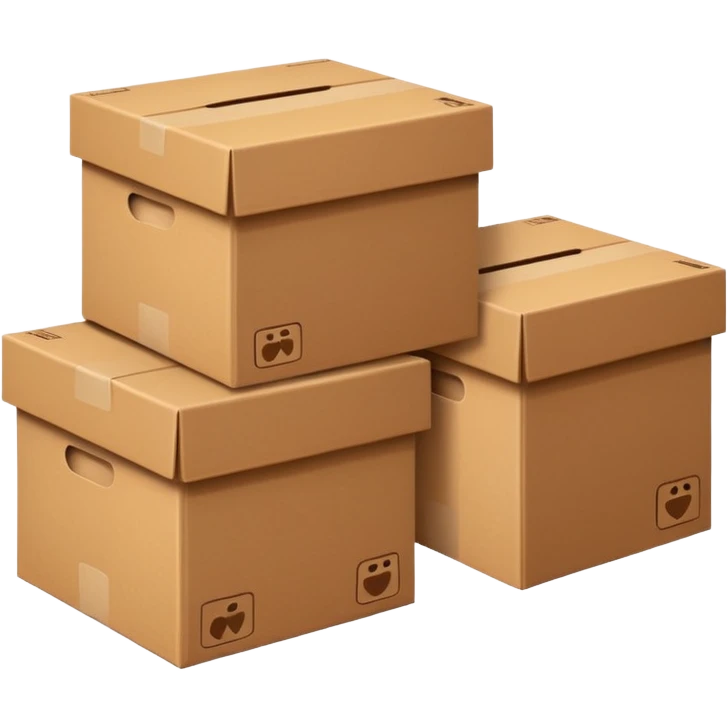 three boxes emoji