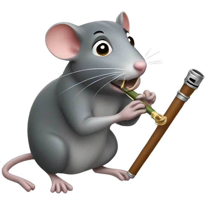 rat with penny whistle emoji
