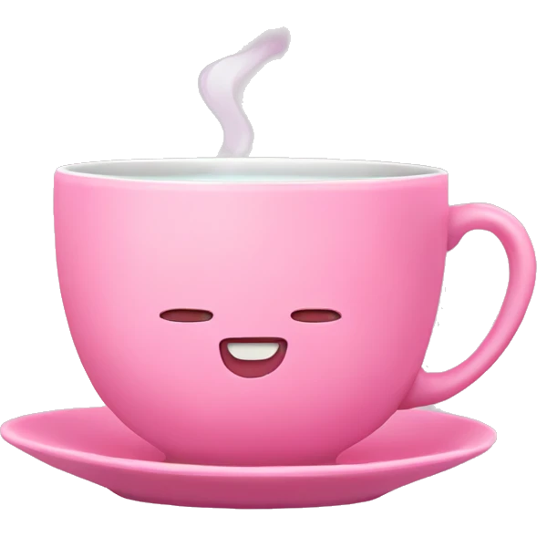 cute pink tea cup  emoji