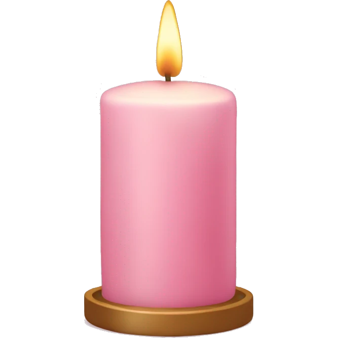 light pink candle emoji