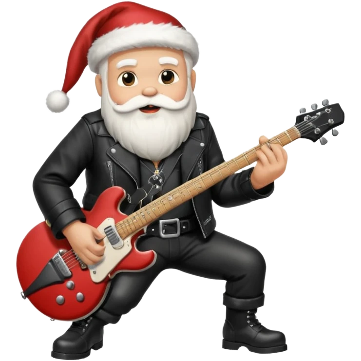 rock n roll santa emoji