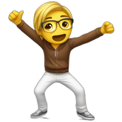Quelqu'un qui fait un Dab emoji