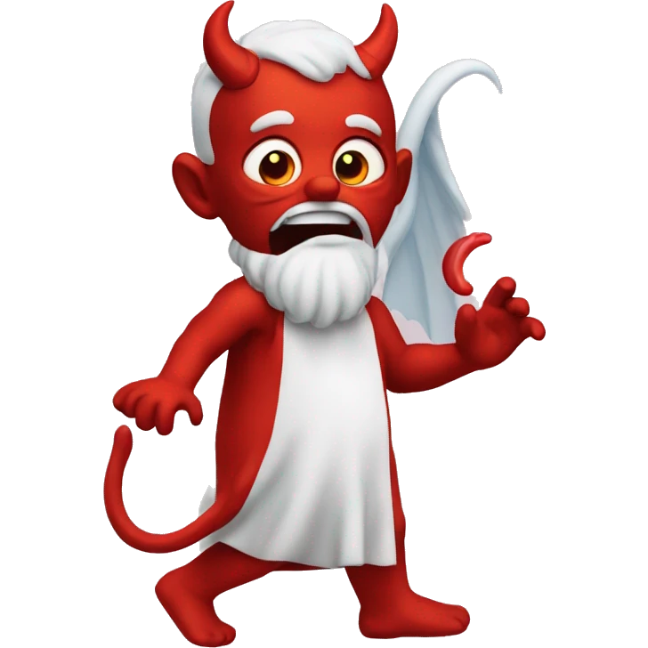 devil emoji but with angel features blowing a kiss emoji