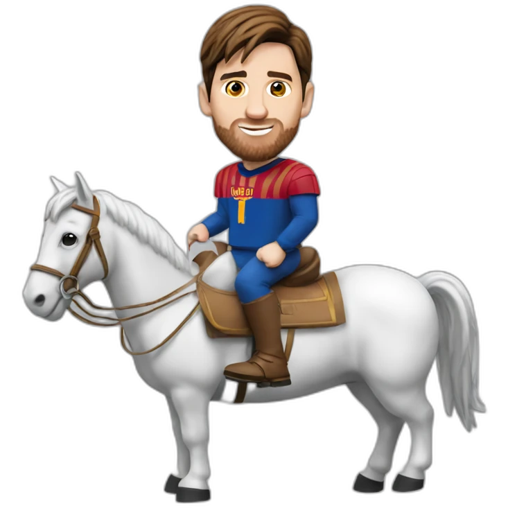lionel messi sur un cheval emoji