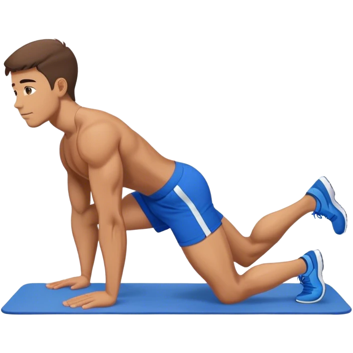 glute-bridges-exercise guy with blue shorts  emoji