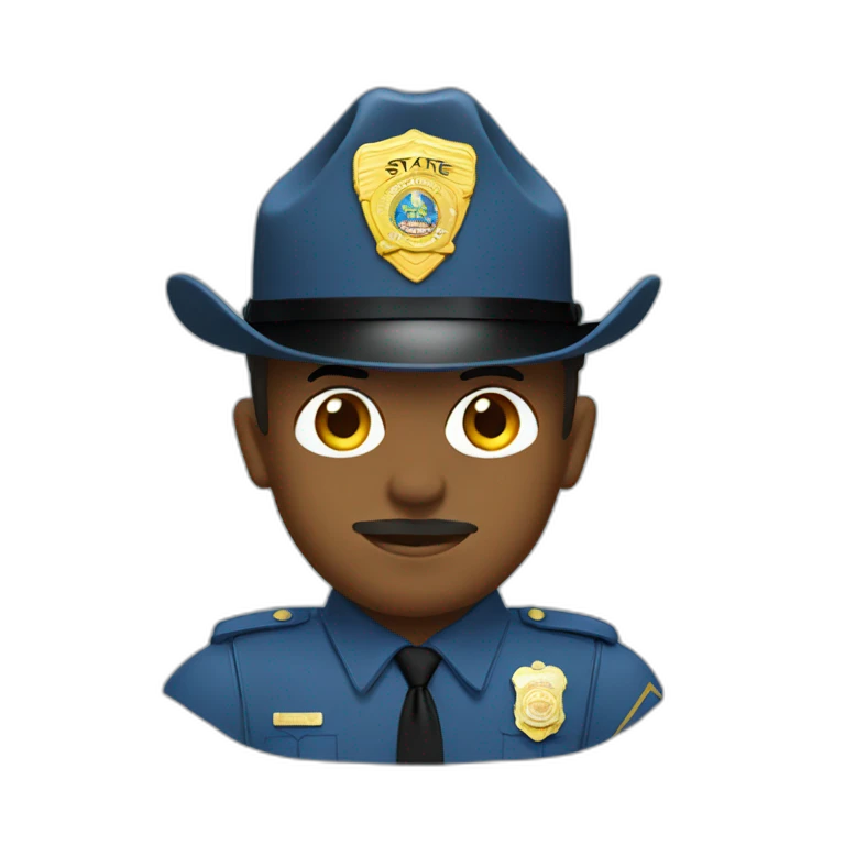 state trooper blue emoji
