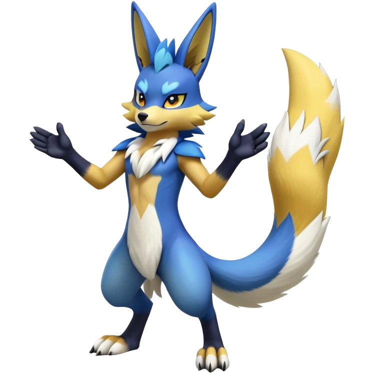 Lucario-Lombax-Renamon-hybrid (Full body) emoji