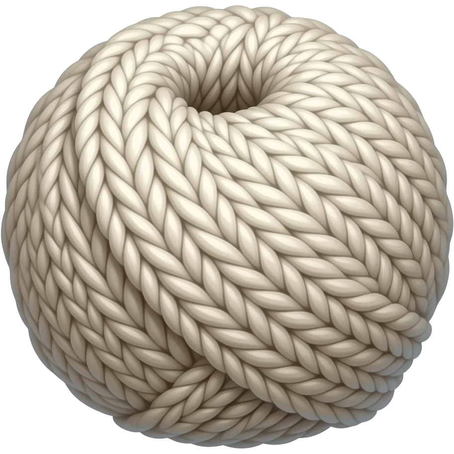 Chunky yarn blanket knitting emoji