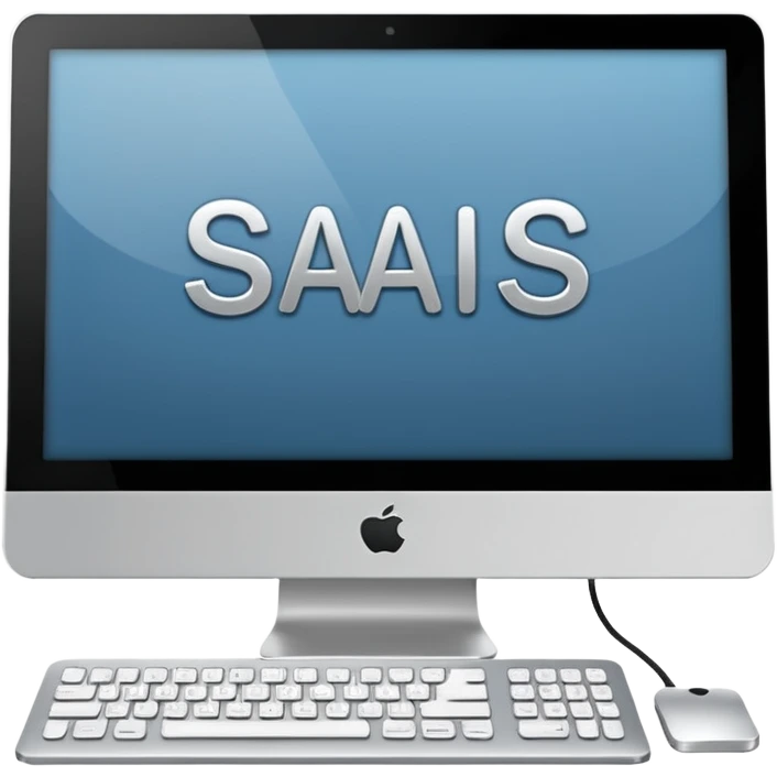 technical looking computer with text "SaaS" emoji