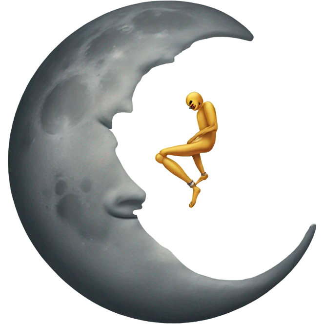 moon with a leg emoji