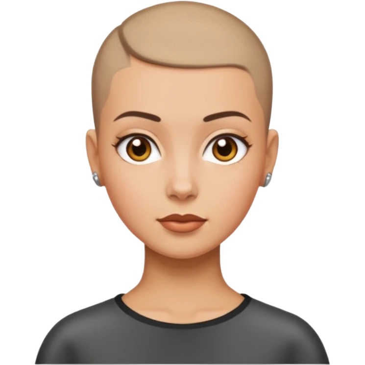 Lady buzz cut hair  emoji