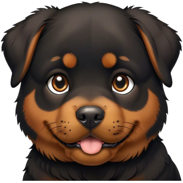Create me a cute Rottweiler that you can see in its entirety  emoji