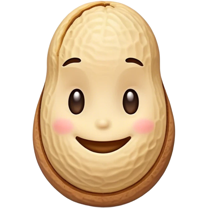 Peanut with a face on it  emoji