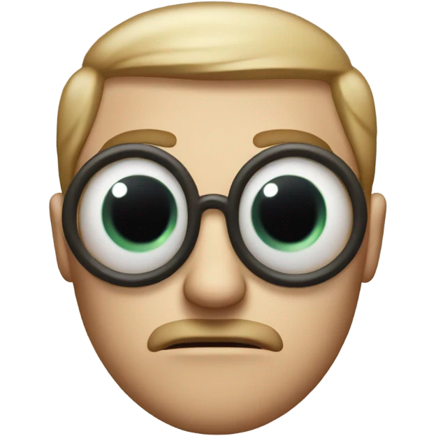 man with big eyeballs emoji