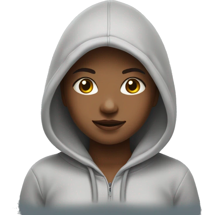 Girl wearing a hoodie ￼ emoji