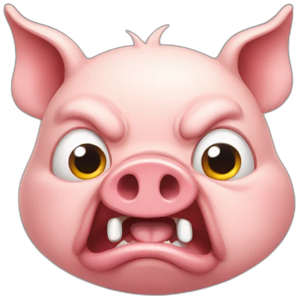 Angry pig emoji