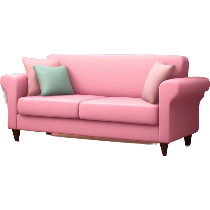 Pink pretty Living room sofa tv table emoji