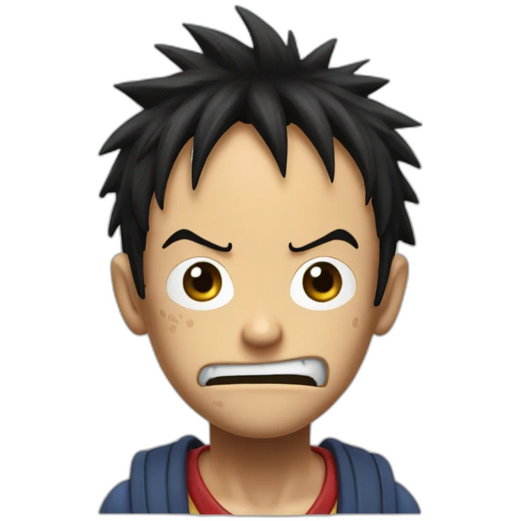 Luffy interrogated emoji