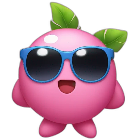 kirby with sunglasses emoji