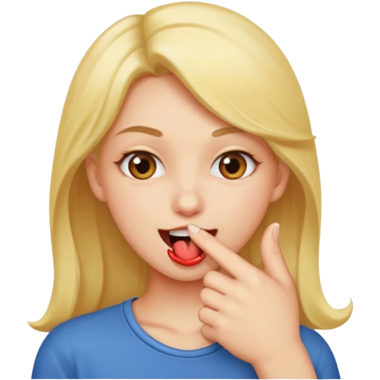 biting finger flirty  emoji