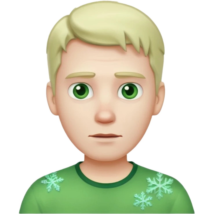 freeze man  with green shirt emoji