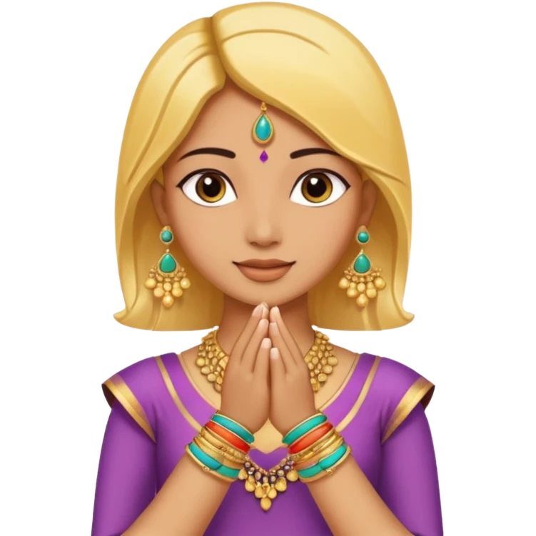 Cute colorful manny bangles with golden bangles in between that has small cute jhumkhas on  the hand emoji