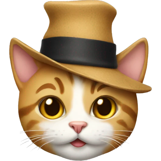 Cat with hat emoji