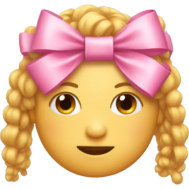 Pink bow emoji