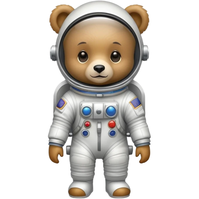 Generate a full set of emojis "A bear cub in a spacesuit" emoji