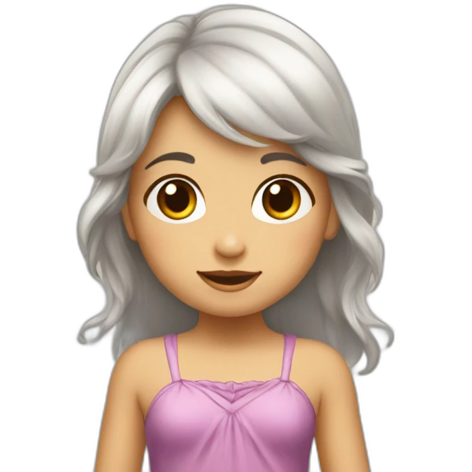 Niña disfrazada de hada emoji