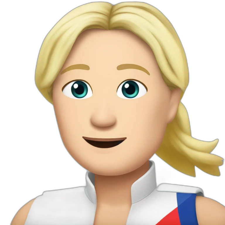 Marine le pen pointe du doigt  emoji