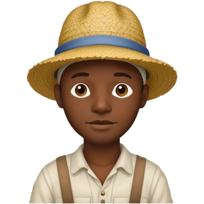 African man working in the cotton fields emoji