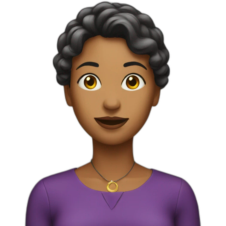 A woman in a party emoji